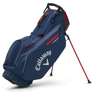 NEW 2022 Callaway Golf Fairway 14 Navy/Red/White Double Strap Stand Golf Bag