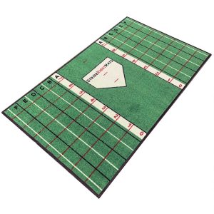 StrideRightMats Baseball Softball Hitting Mat Setup, Stance, and Stride Training (4 x 6.5 foot) (Green)
